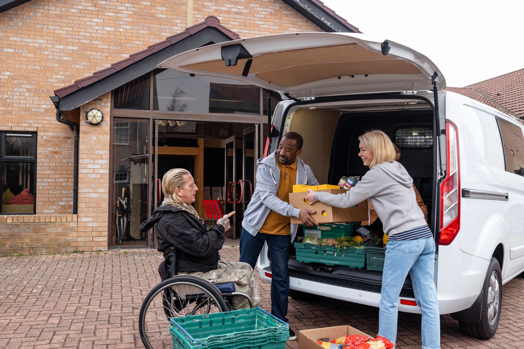 Volunteers working together to support community resilience